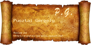 Pusztai Gergely névjegykártya
