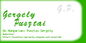 gergely pusztai business card